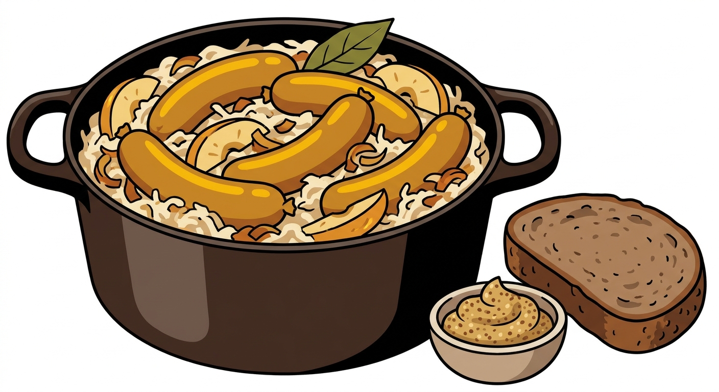 Bigly Sausage and Sauerkraut