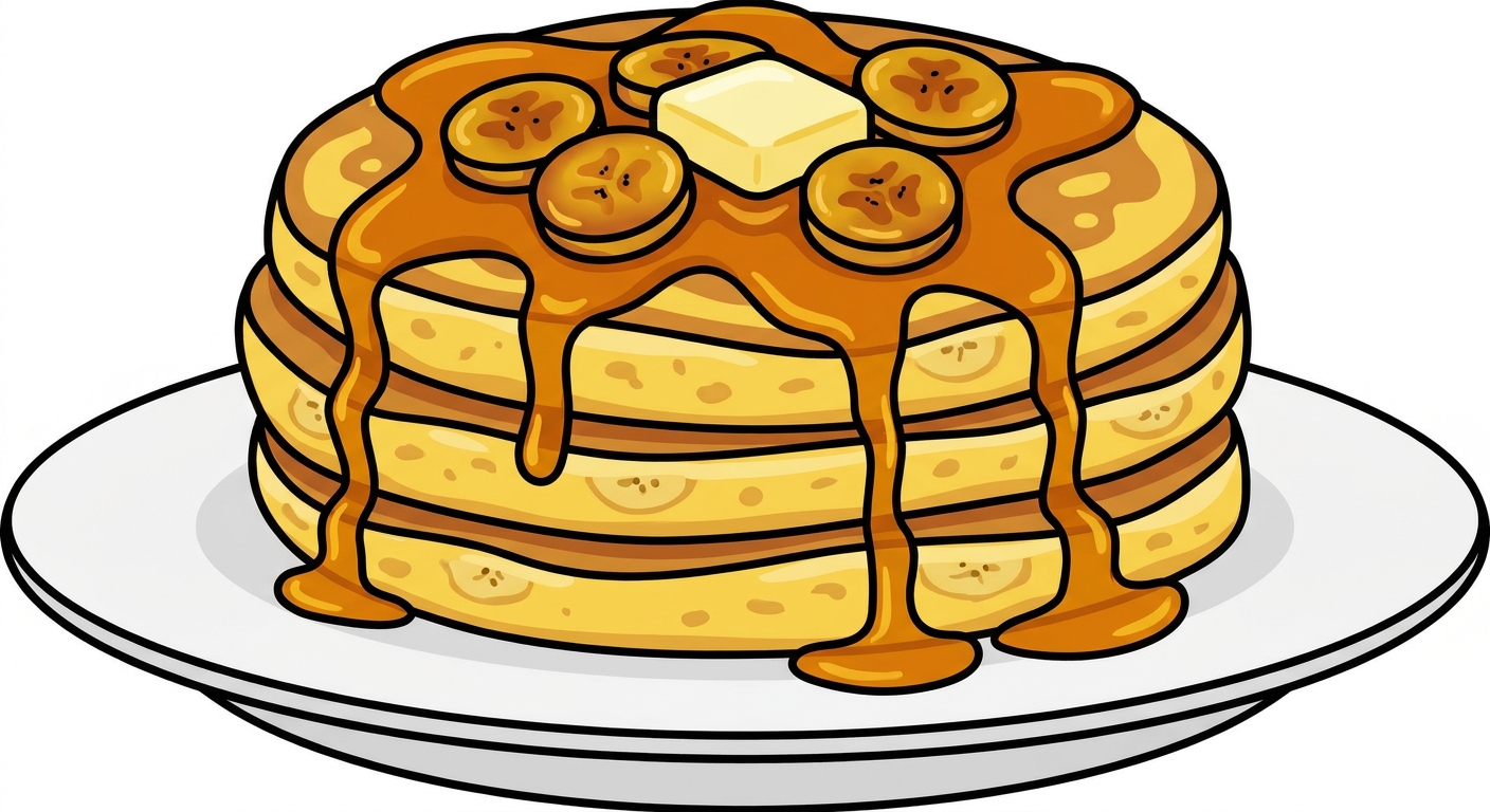 Huge Banana Pancakes
