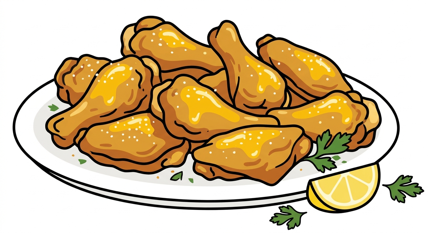 Huge Garlic Parmesan Wings