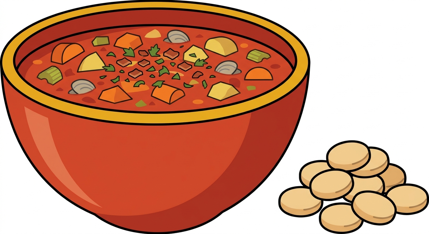 Huge Manhattan Clam Chowder