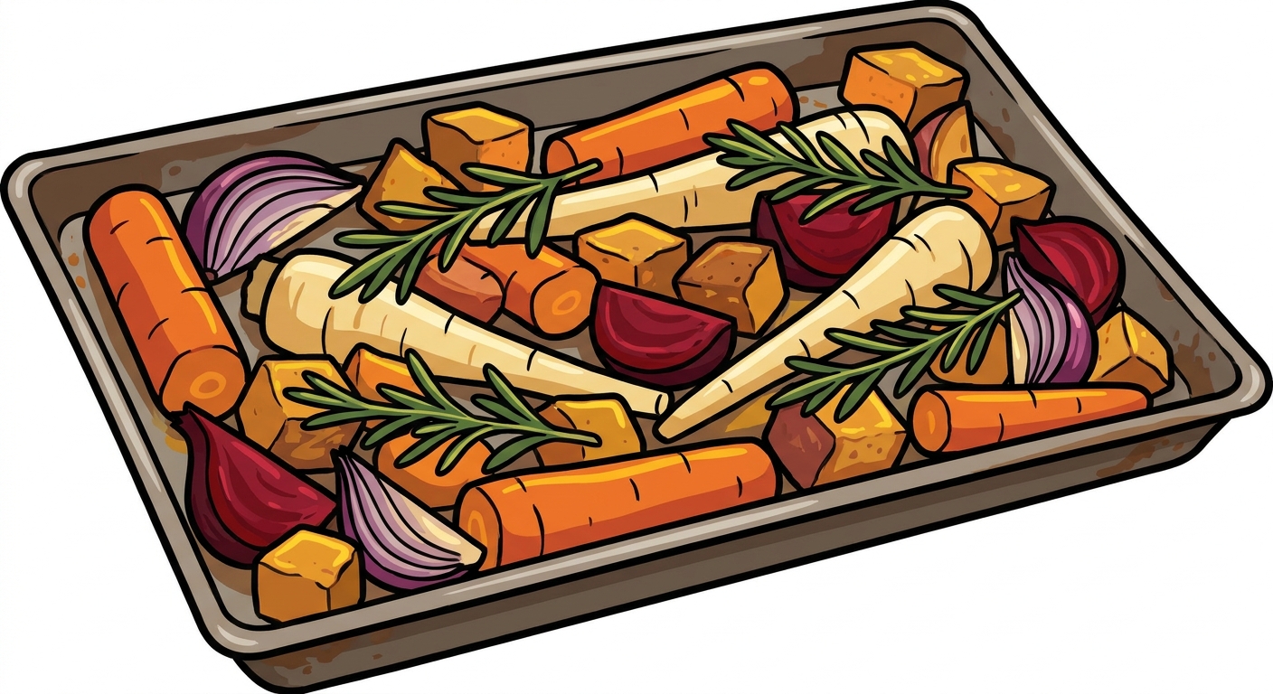 Huge Roasted Root Vegetables