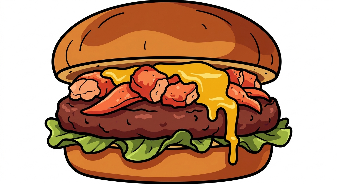 Huge Surf and Turf Burger