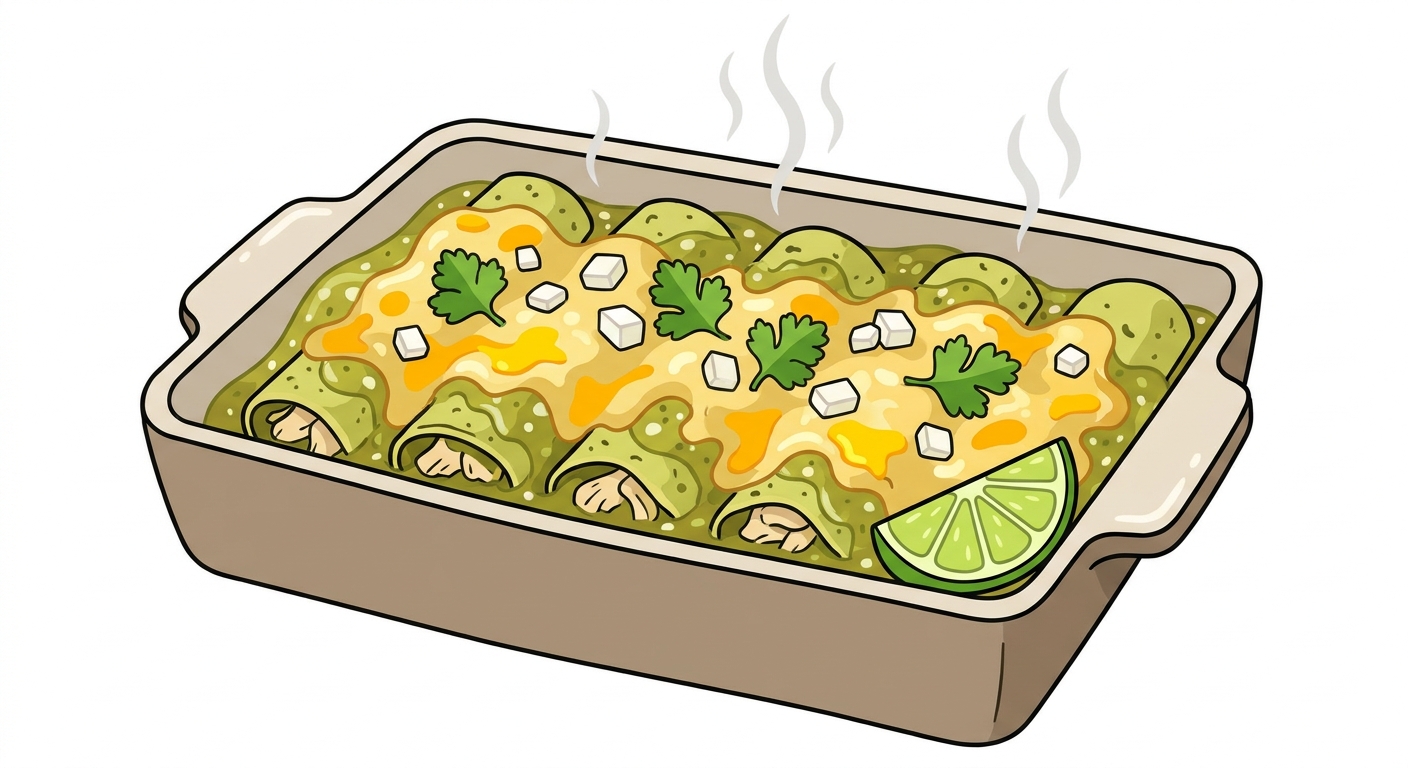 The Best Chicken Enchiladas Suizas