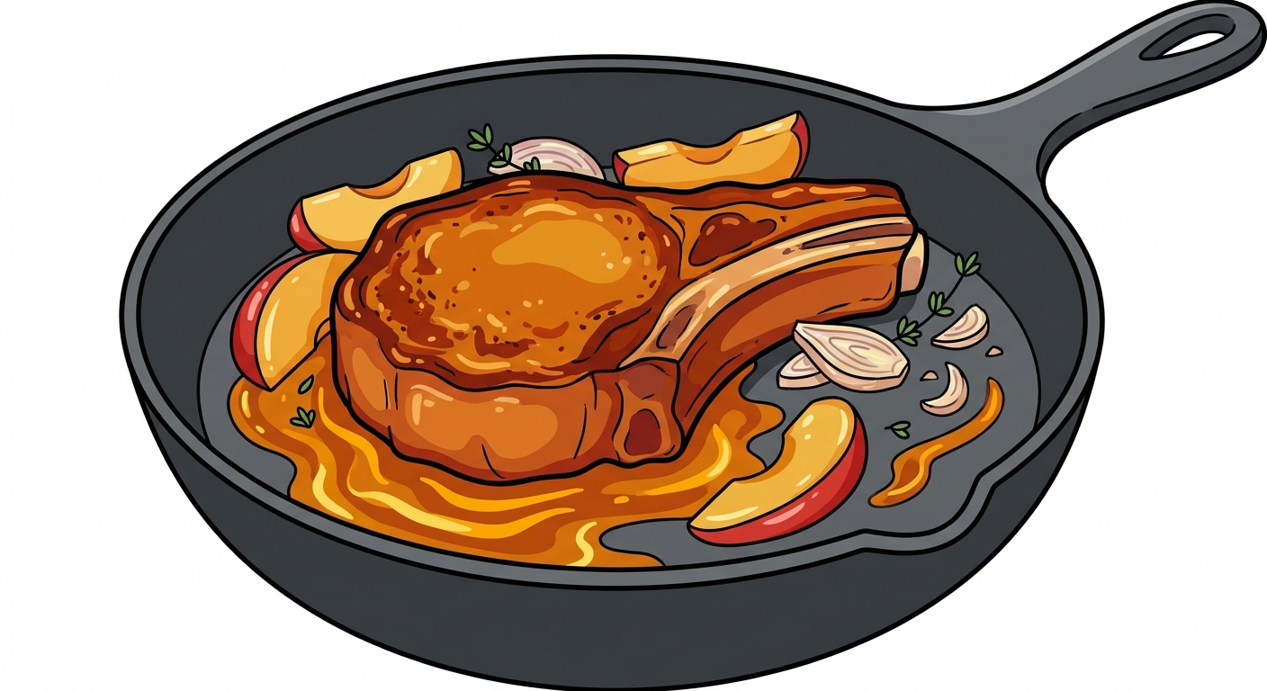 The Best Pork Chops with Apples