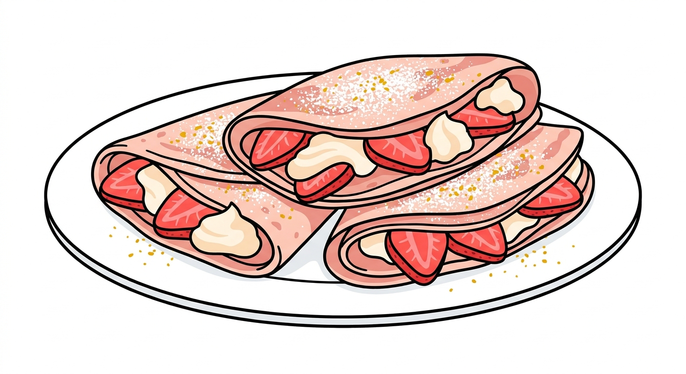 The Best Strawberry Crepes